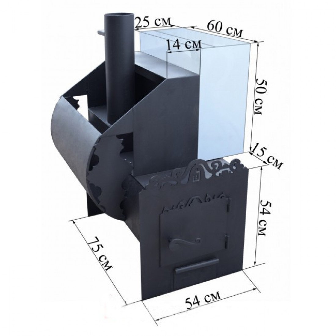 Печи для бани горизонтальные