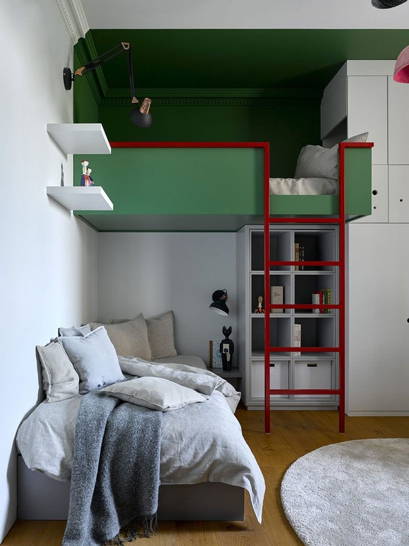 Кровать чердак в интерьере