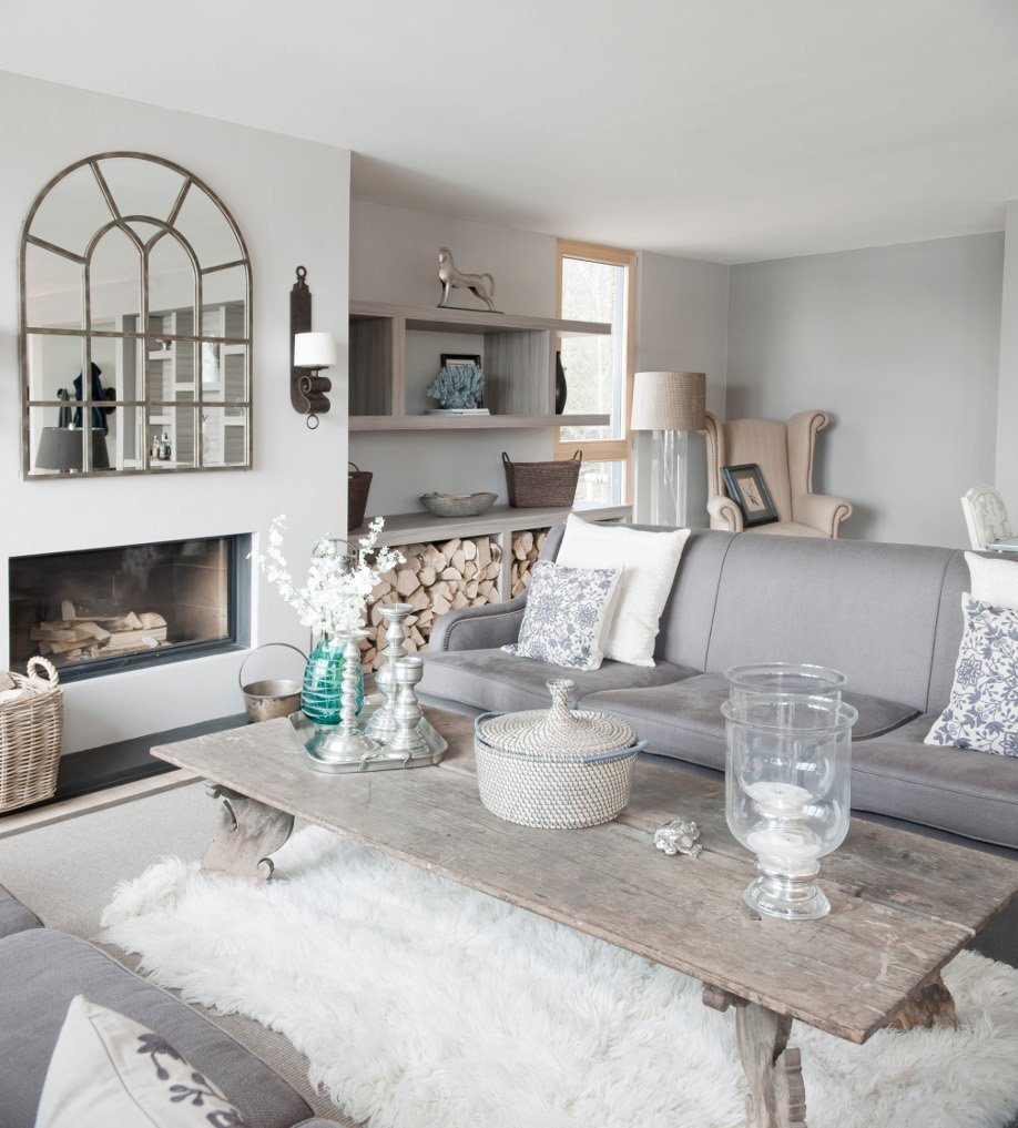 Серо бежевый интерьер