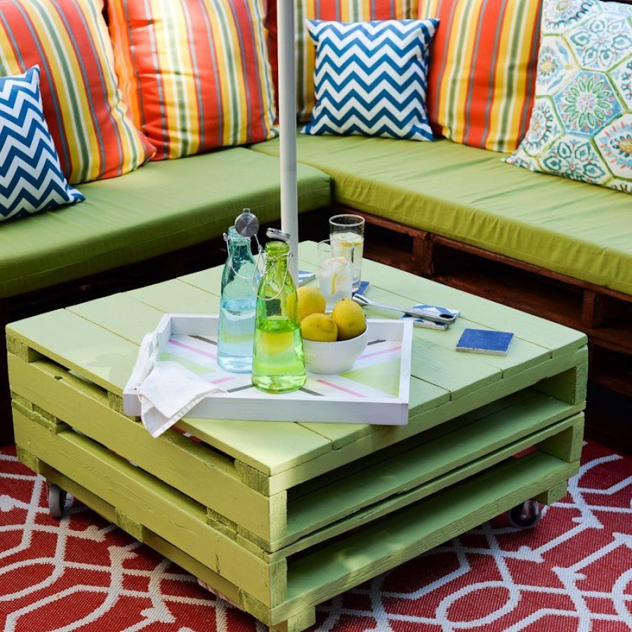 Садовая мебель из европоддонов