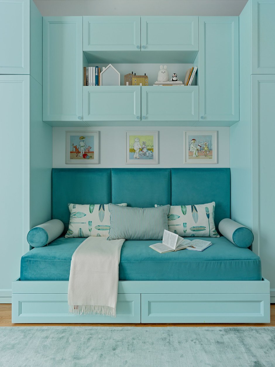 Бирюзовый детский интерьер