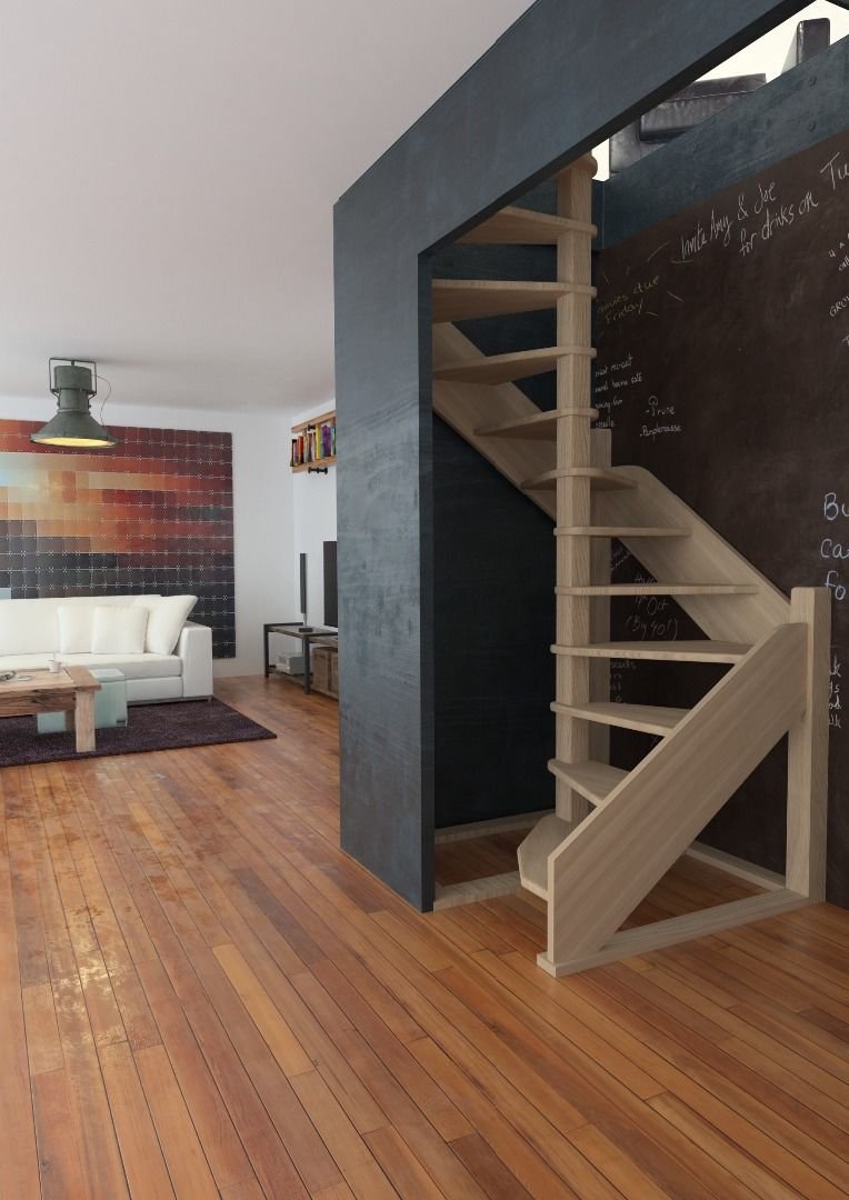 Лестница межэтажная деревянная лс 91 левозаходная