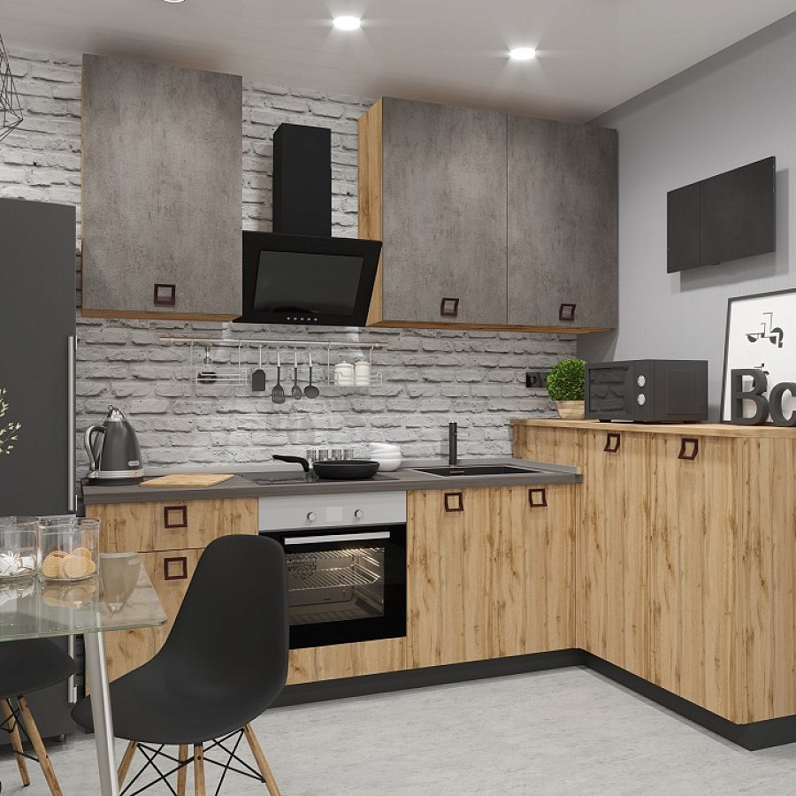 Кухни лофт дуб Галифакс