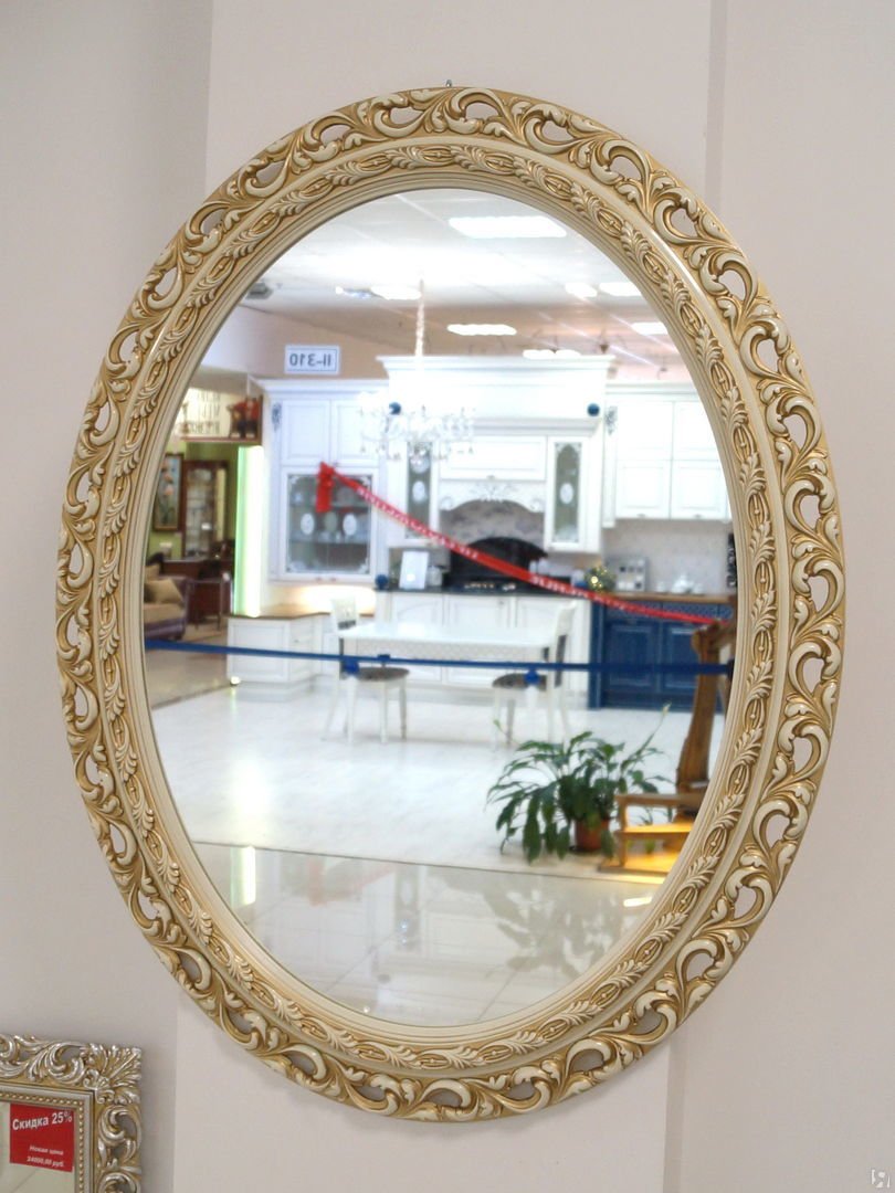 Зеркало ардеко овальное