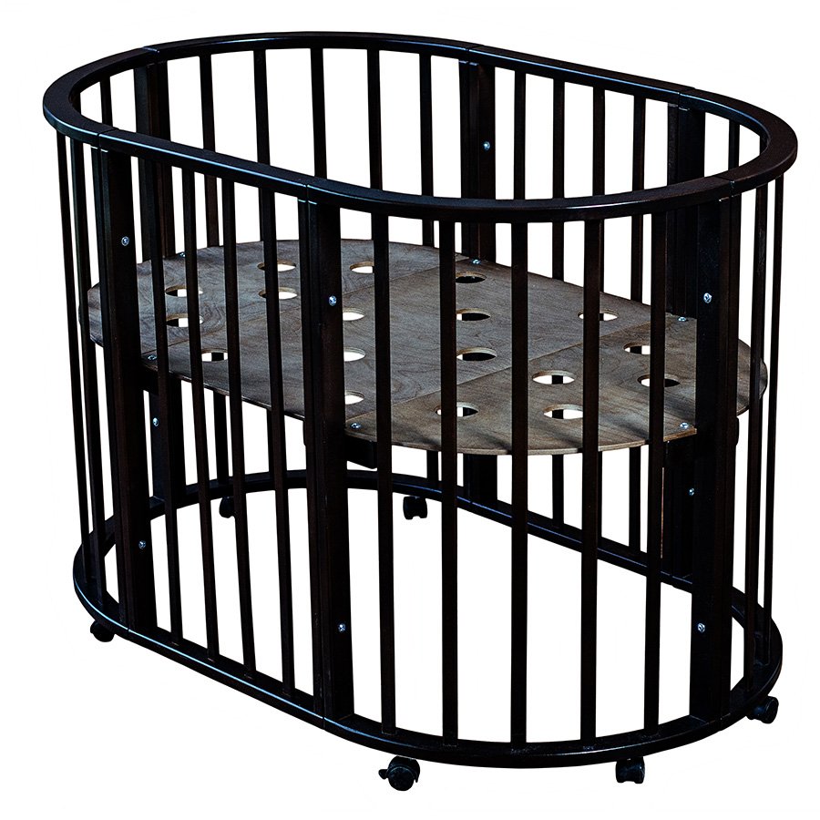 Мой малыш кровать круглая-овальная Николь темный