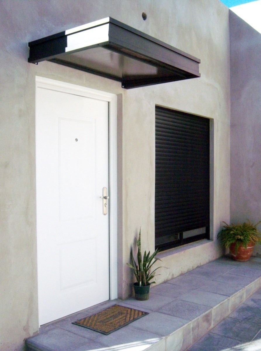 Козырёк над входной дверью хайтек