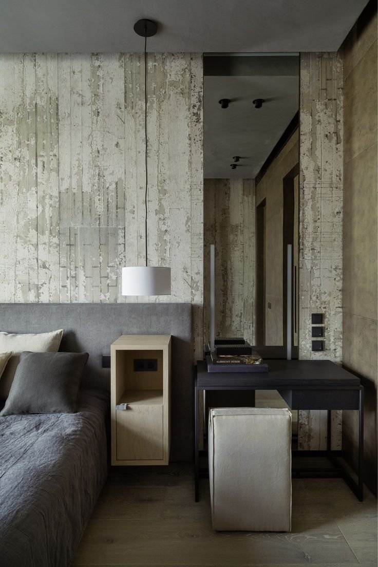 Брутализм спальня интерьер Павел Алексеев
