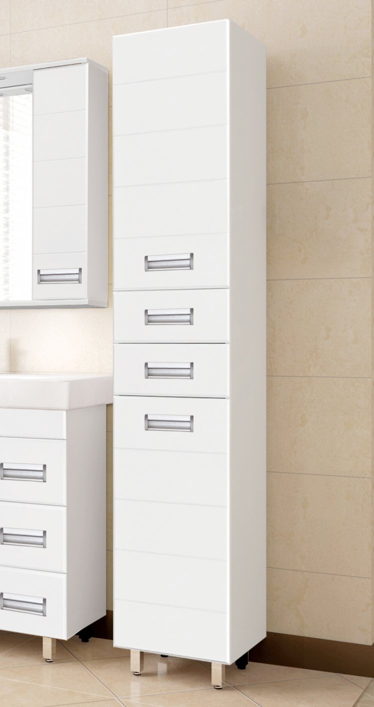 Шкаф-пенал Style line Ирис 36 белый