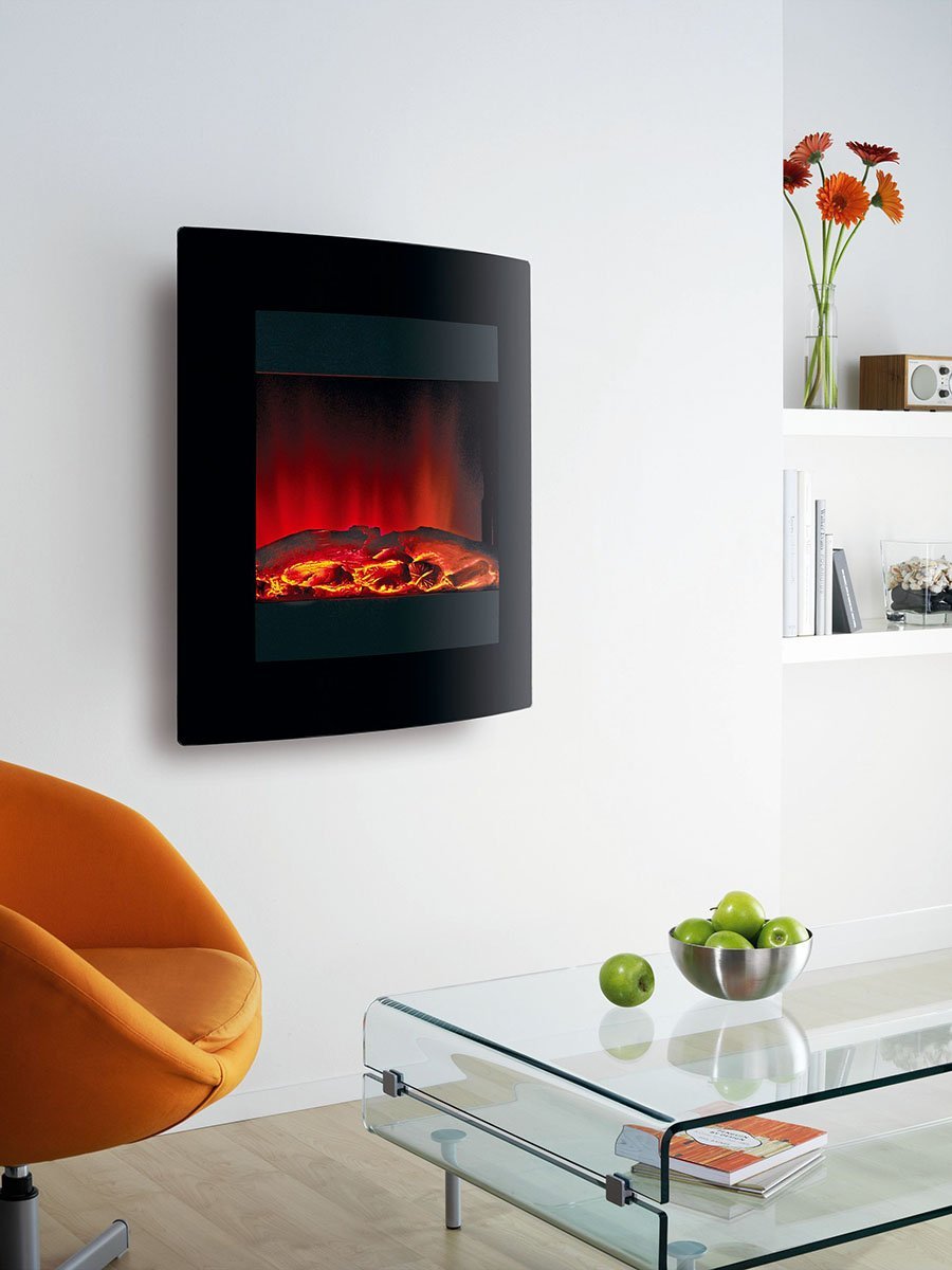 Настенный камин с эффектом живого