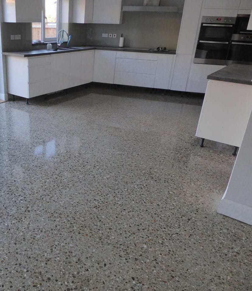 Наливной бетонный пол терраццо