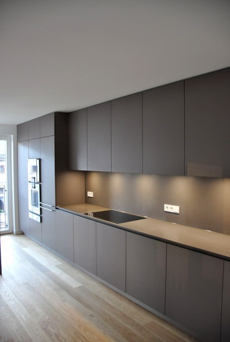 Матовая кухня без ручек