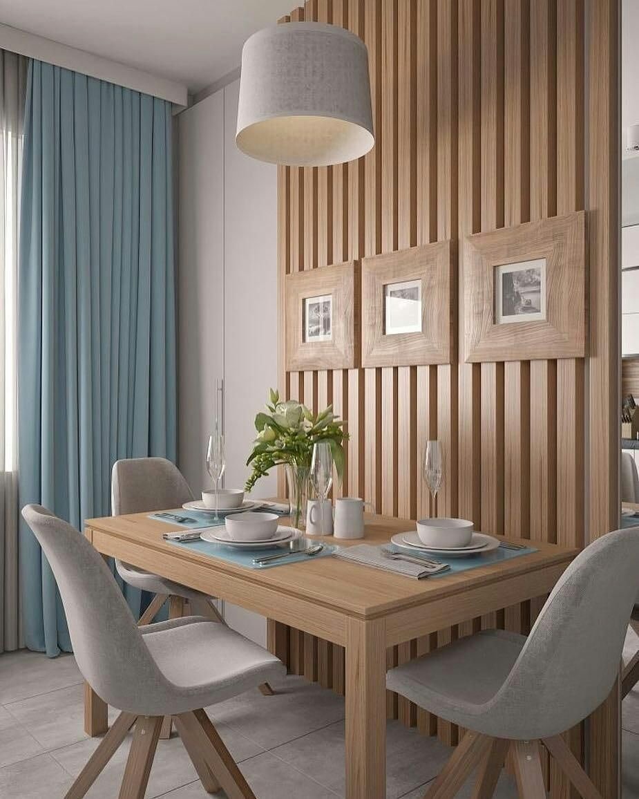 Стена в обеденной зоне на кухне