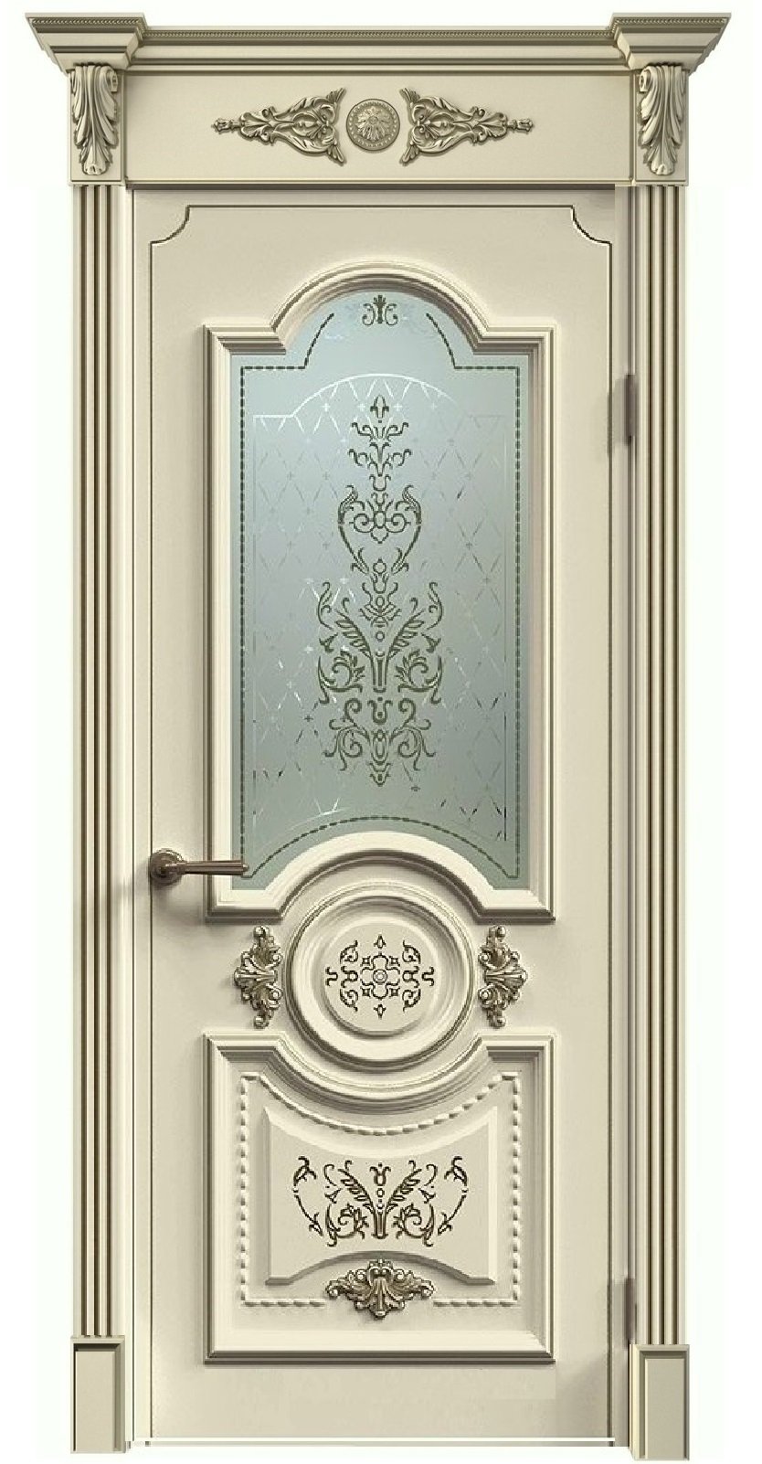 Дверь Каролина белая эмаль