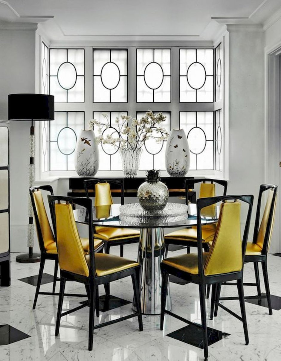 Стул желтый для столовой