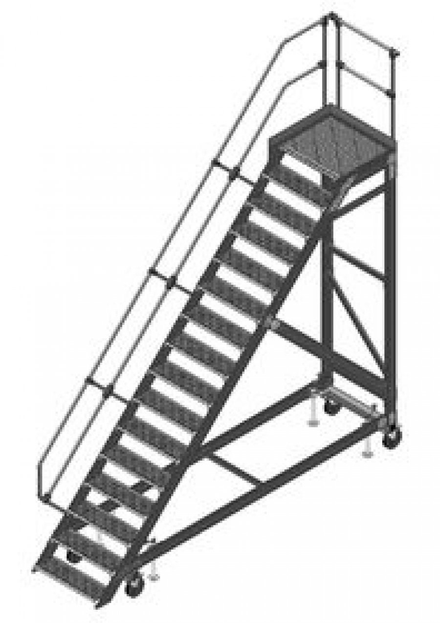 Лестница с площадкой (лестница для обслуживания АПГ/Эл.обжига) ал725.00