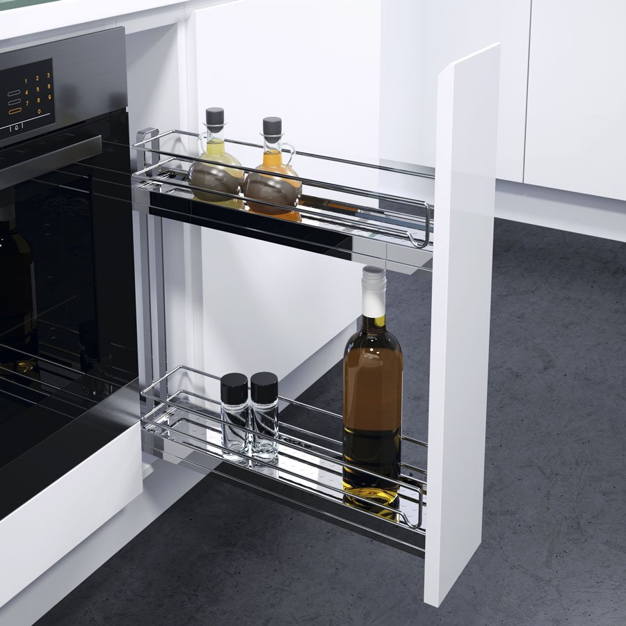 Бутылочница с жестяным дном с доводчиком ширина фасада 150 мм Vauth-Sagel