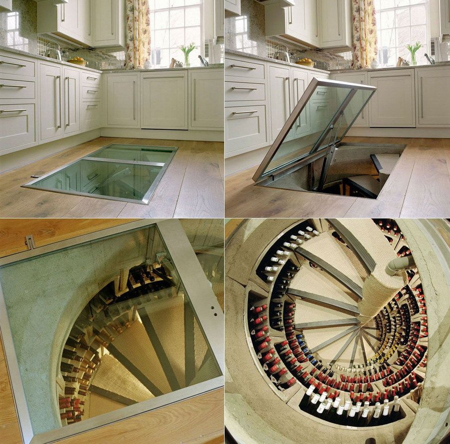 Винтовая лестница в погреб