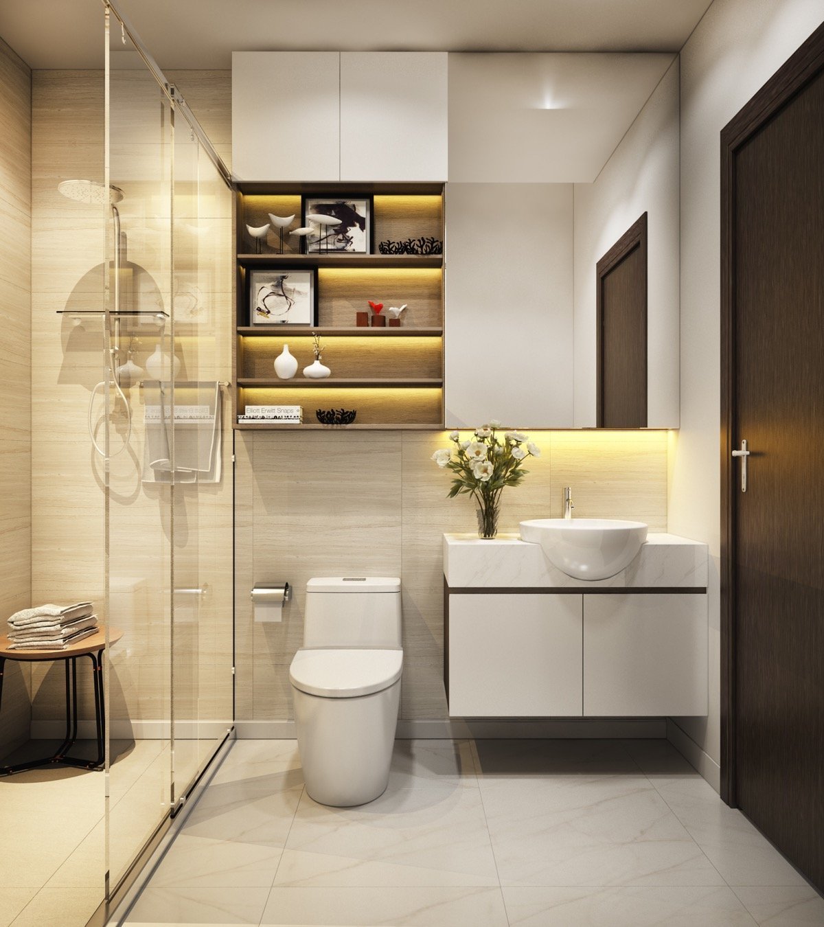 Дизайн ванны с туалетом в современном стиле. Современная ванная. Стильные Ванные комнаты. Интерьер санузла. Современный интерьер ванной.