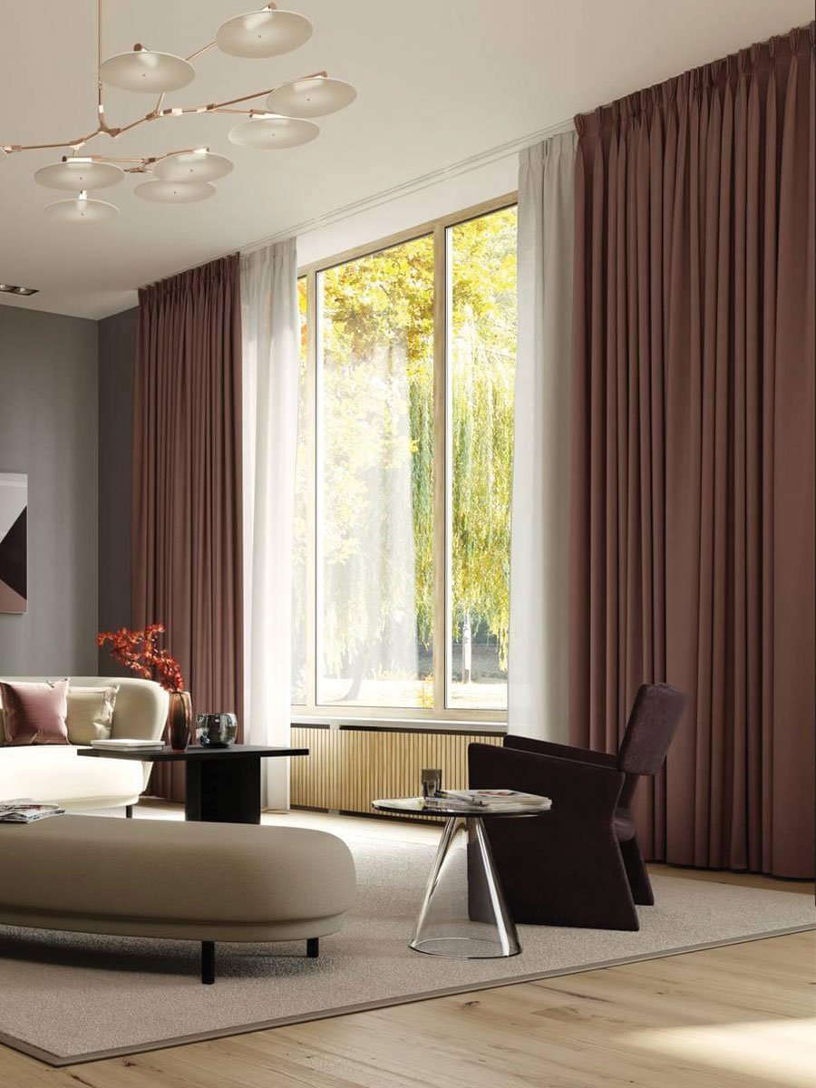 Натяжной потолок и шторы