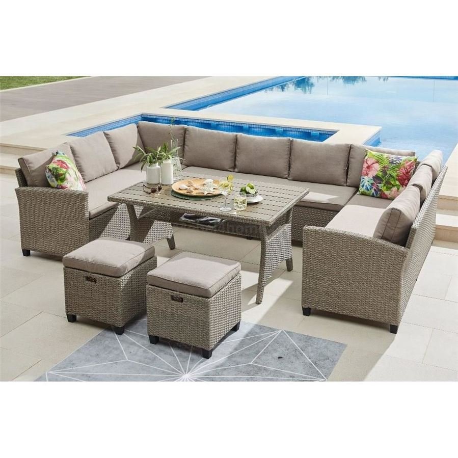 Комплект плетеной мебели AFM-308g Brown/Grey