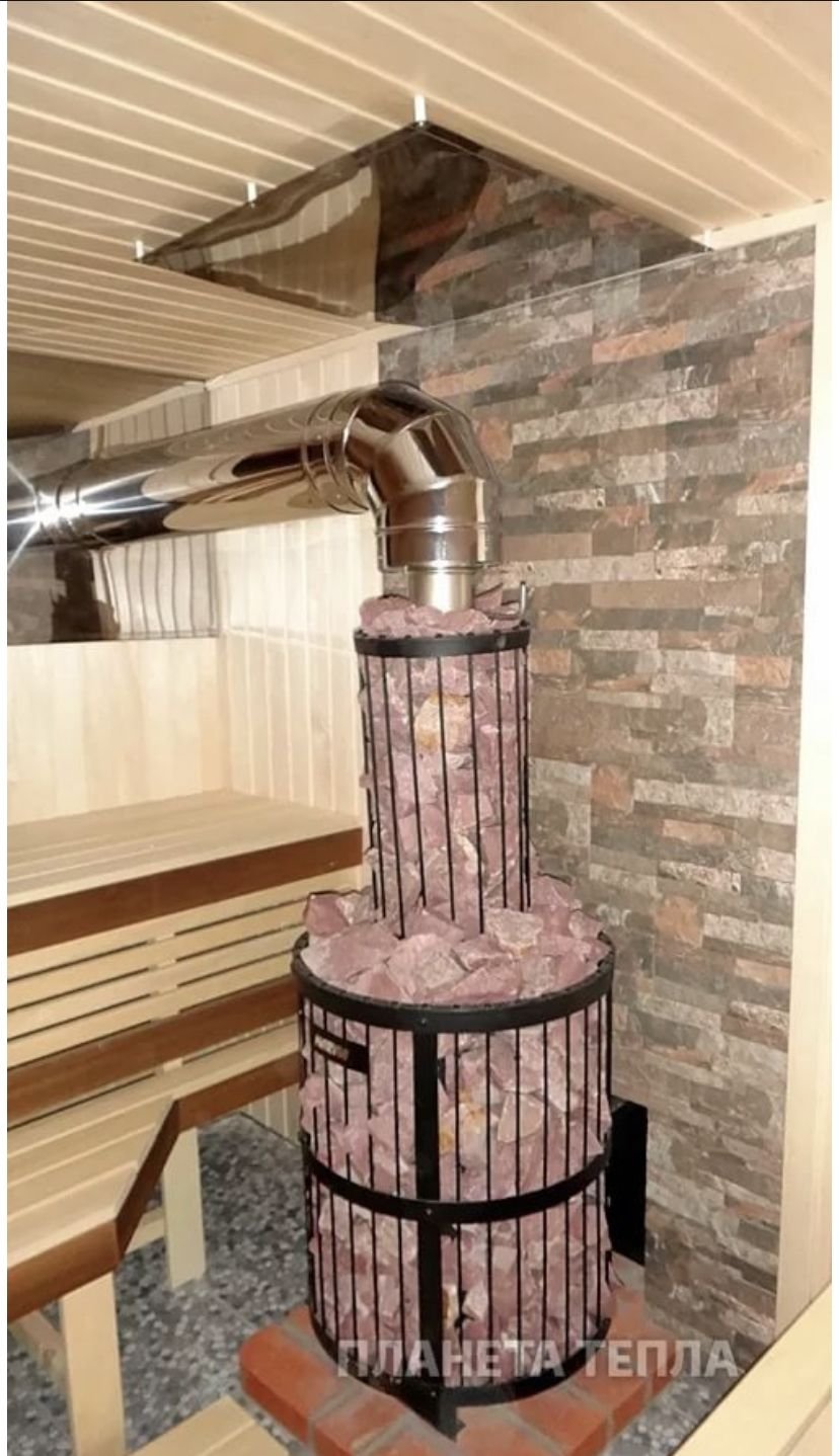 Сетка для печной трубы в парилке