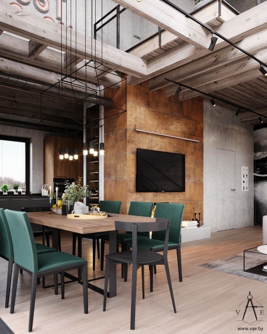 Потолок в Индустриальном стиле