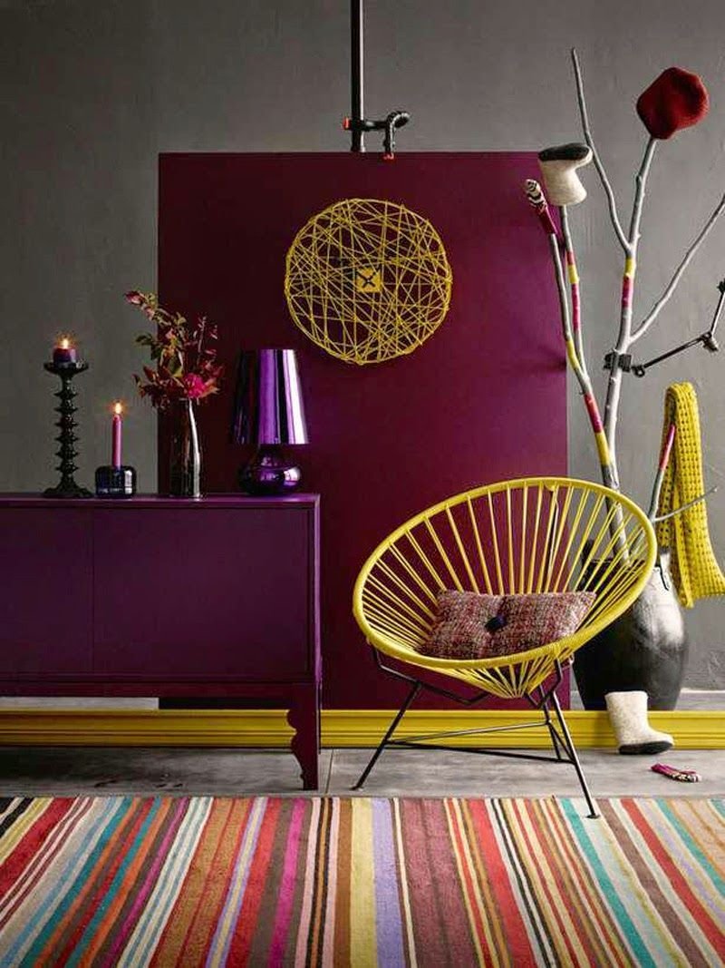 Винный цвет в интерьере