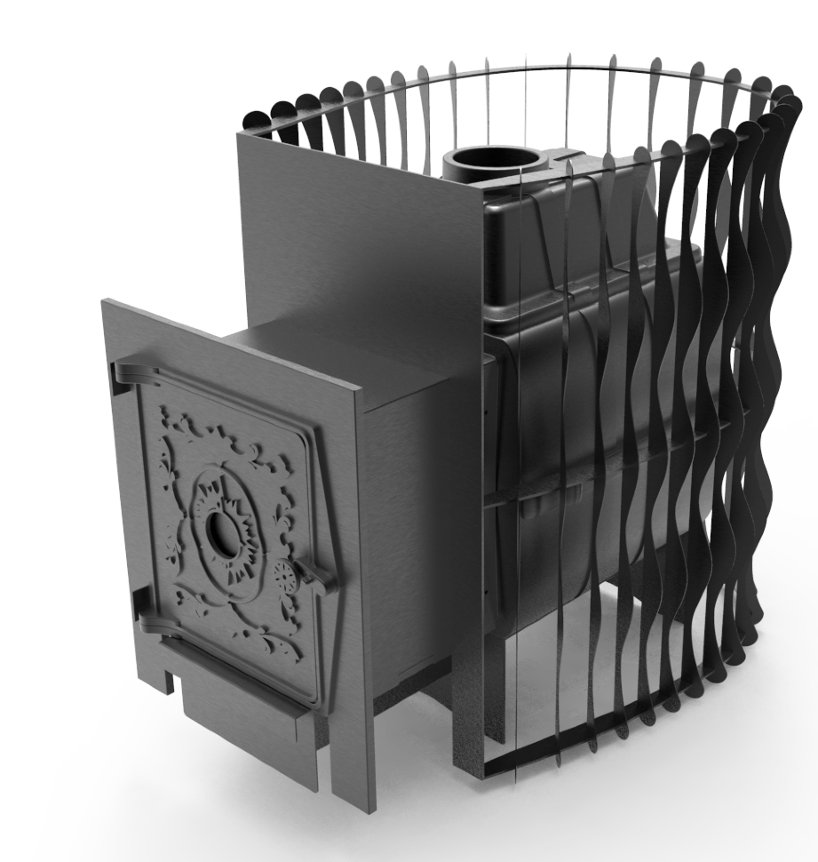 Печь банная Протопи чугунка подкова 16с