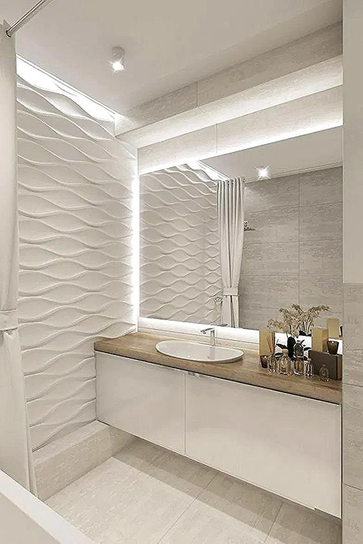 Ванная в светлых тонах