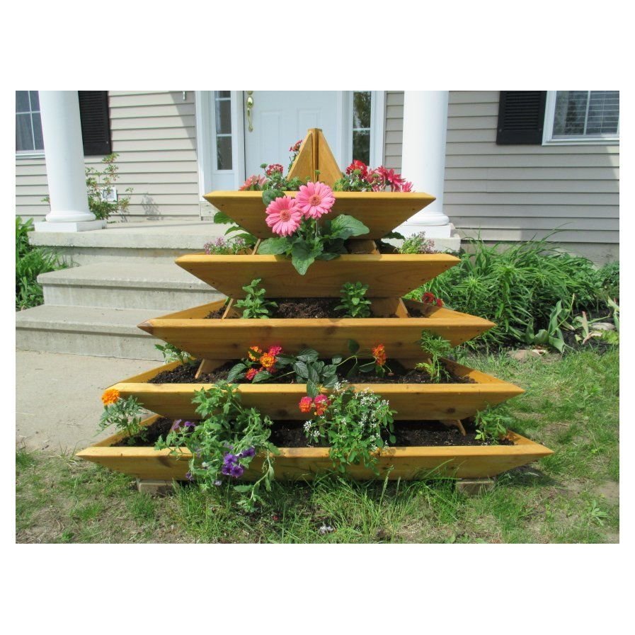 Пирамида грядка для цветов