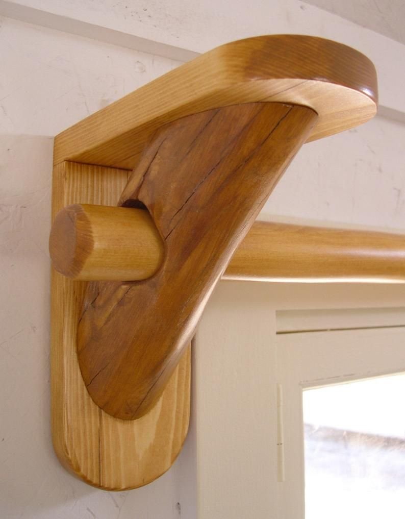 Natural Wood Curtain Rod