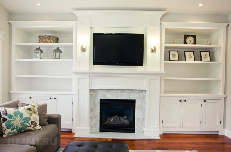 Стенка под телевизор с камином
