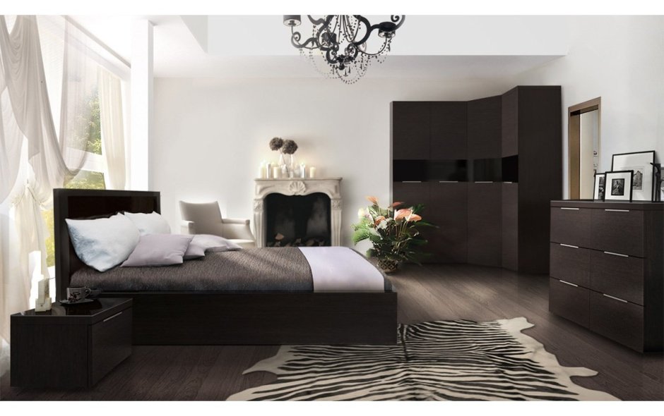 Спальня в цвете венге