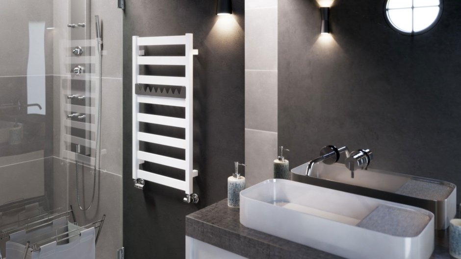 Полотенцесушитель terma vivo 1150х400 черный матовый