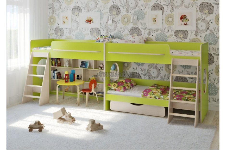 Кровать трехъярусная Легенда 25.3