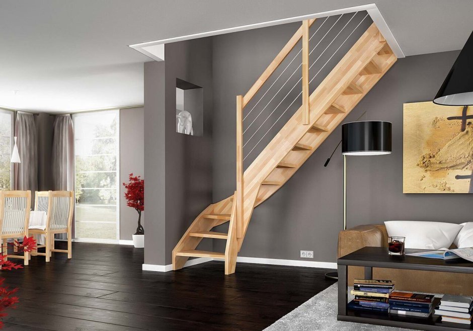 Выдвижная лестница на второй этаж