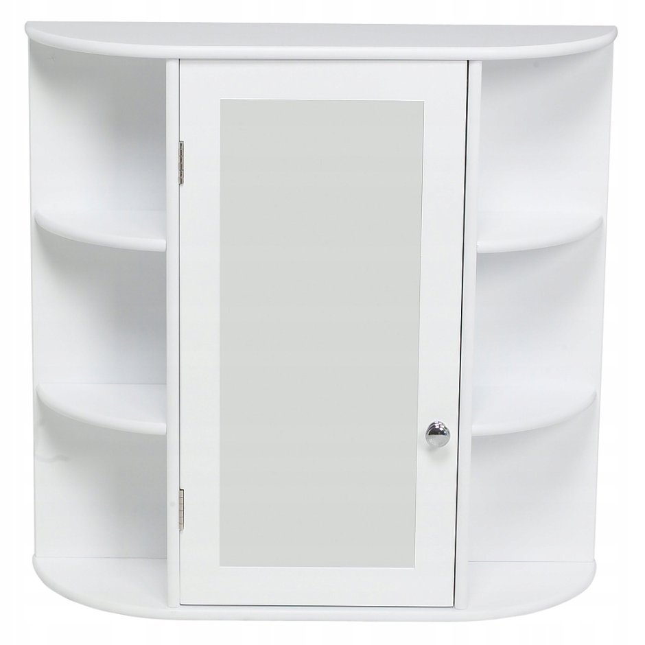 Пластиковый шкаф для ванной с зеркалом