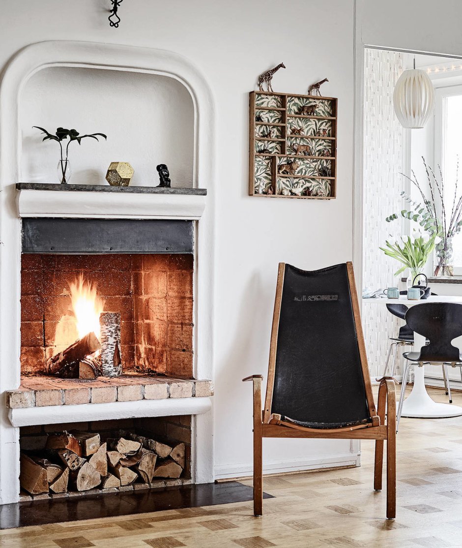 Камин в стиле Сканди