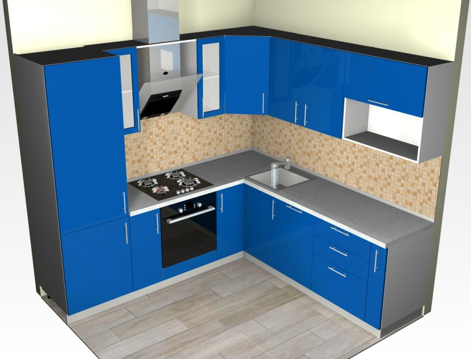 Кухня маленькая угловая проект