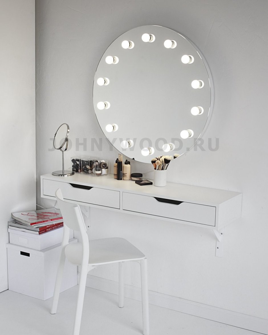 Круглое гримерное зеркало ikea