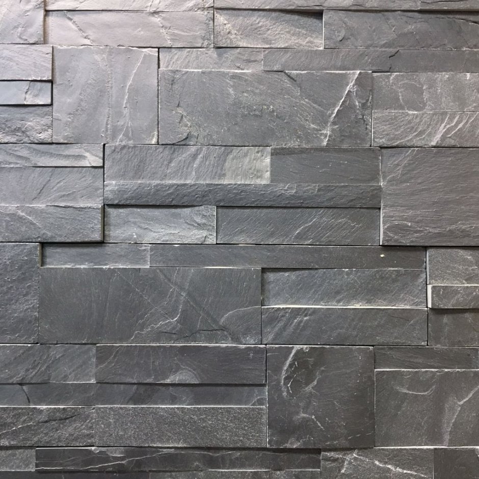 Сланец натуральный плитка черный 150х300