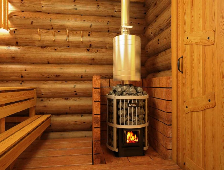 Печь гриль д для бани Лео