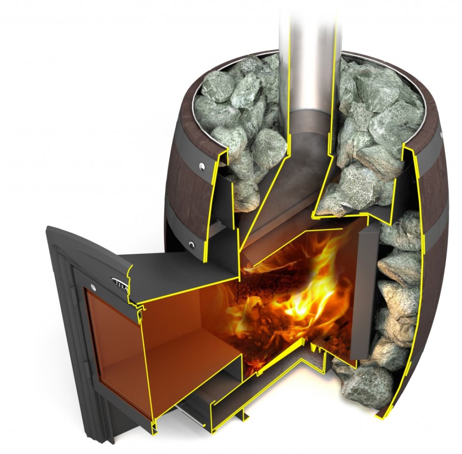 Печь Вариата баррель inox