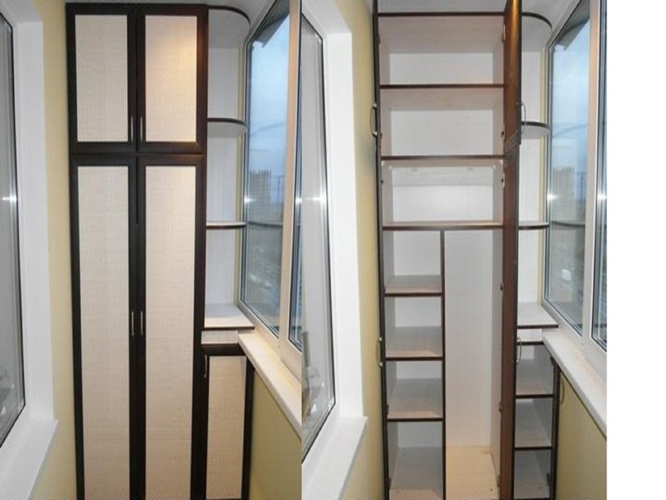 Шкаф на балкон внутри наполнение