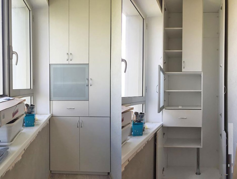 Шкаф на узкий балкон