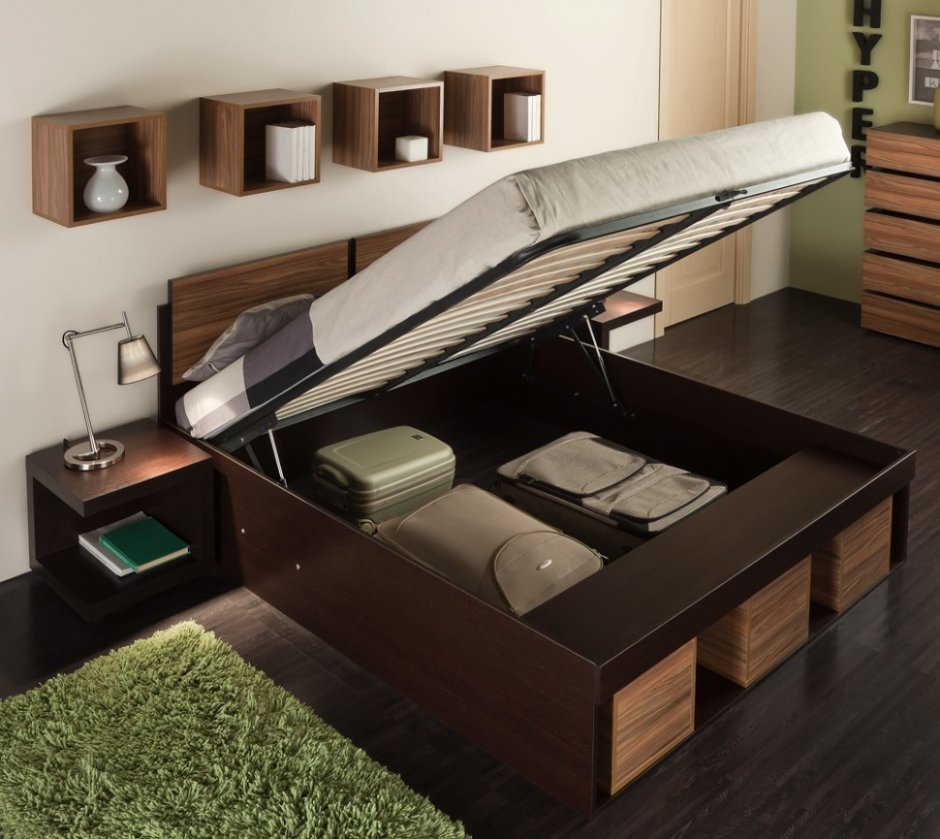 Кровать двуспальная шкаф с подъемным механизмом
