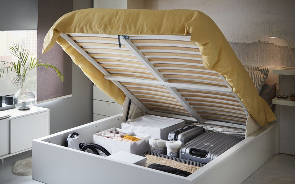 Кровать МАЛЬМ С подъемным механизмом