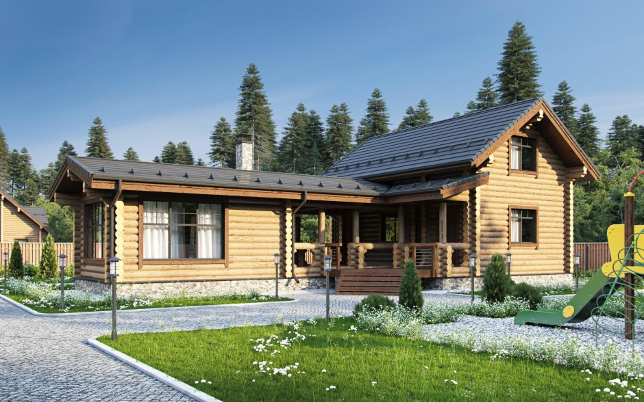 Г образный деревянный дом