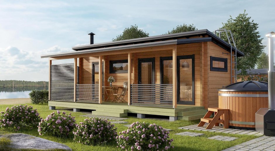 Баня из клееного бруса 4х10