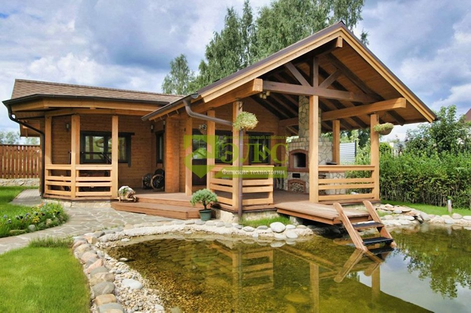 Дом-баня из клееного бруса под ключ